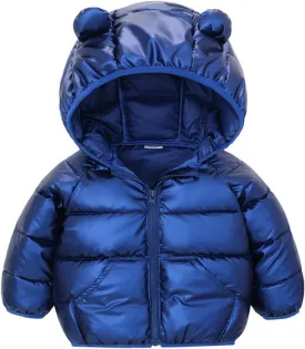 Baby's Puffer Jackets 2024 Winter Down Coat Bear Hoods Infant Outerwear Warm Kids Boys Girls Lightweight Outfits