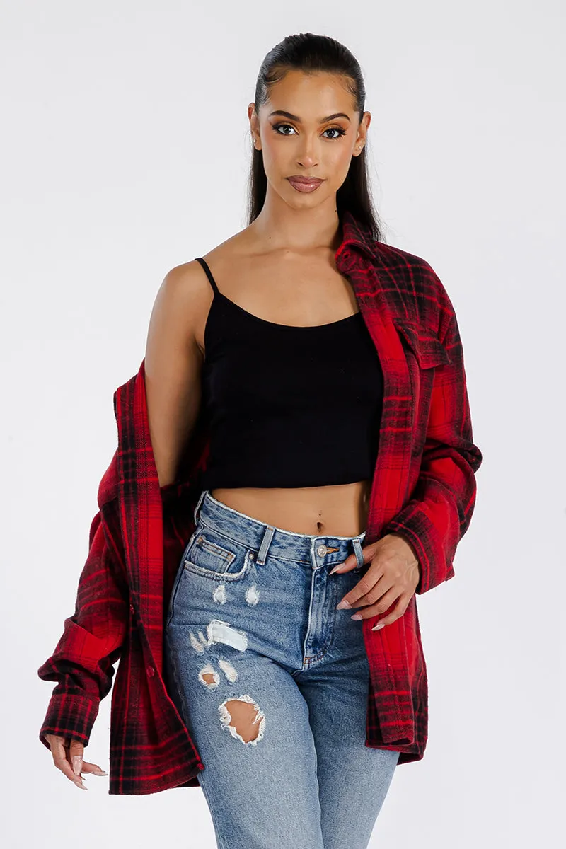 BOYFRIEND OVERSIZED SOFT FLANNEL SHACKET