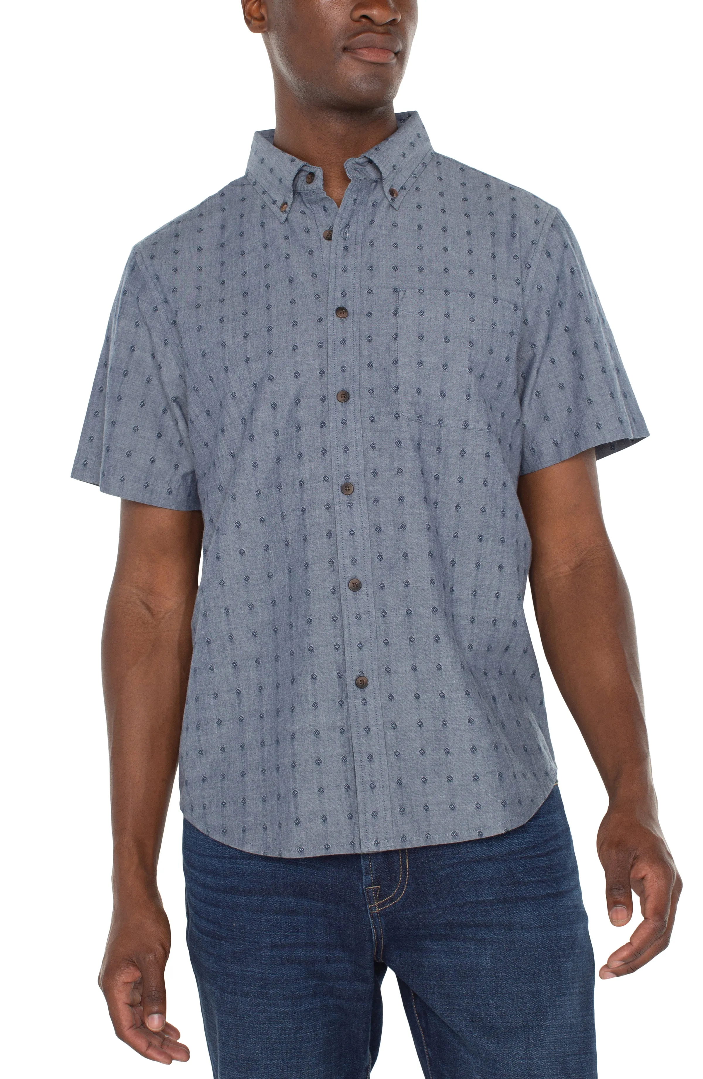 BUTTON UP SHORT SLEEVE SHIRT