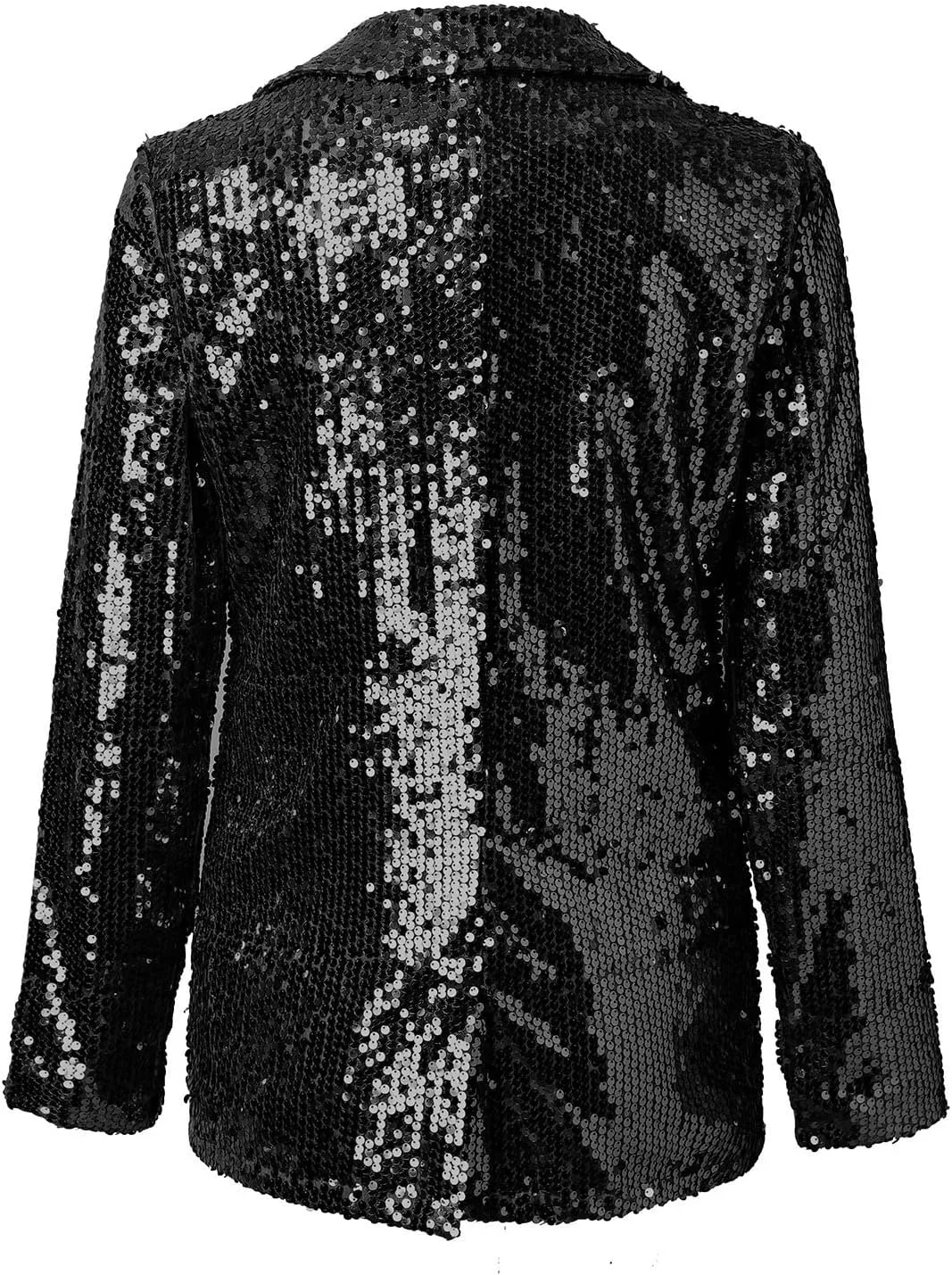cooki Sequin Blazer Jackets for Women Evening Bling Sequin Jacket Open Front Work Blazer Long Sleeve Lapel Cardigan Coat