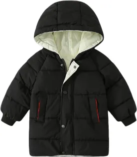 Cromoncent Boys Girls Down Alternative Long Hoodie Coat