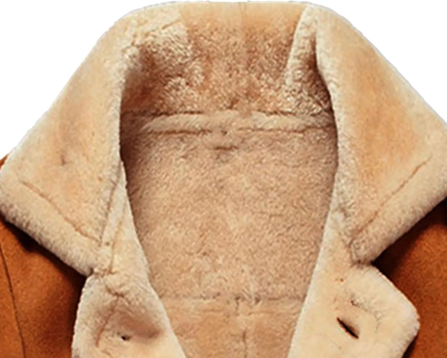 JEShifangjiusu Men'S Winter Long Sleeve Leather Coat Fleece Lined Parka Jacket Thicken Warm Fur Coat Outerwear With Pockets