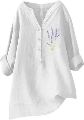 Linen Button Down Shirt Women with Gradient Letter Printed Pockets and Hooded Casual Collared Blouses Loose Fit