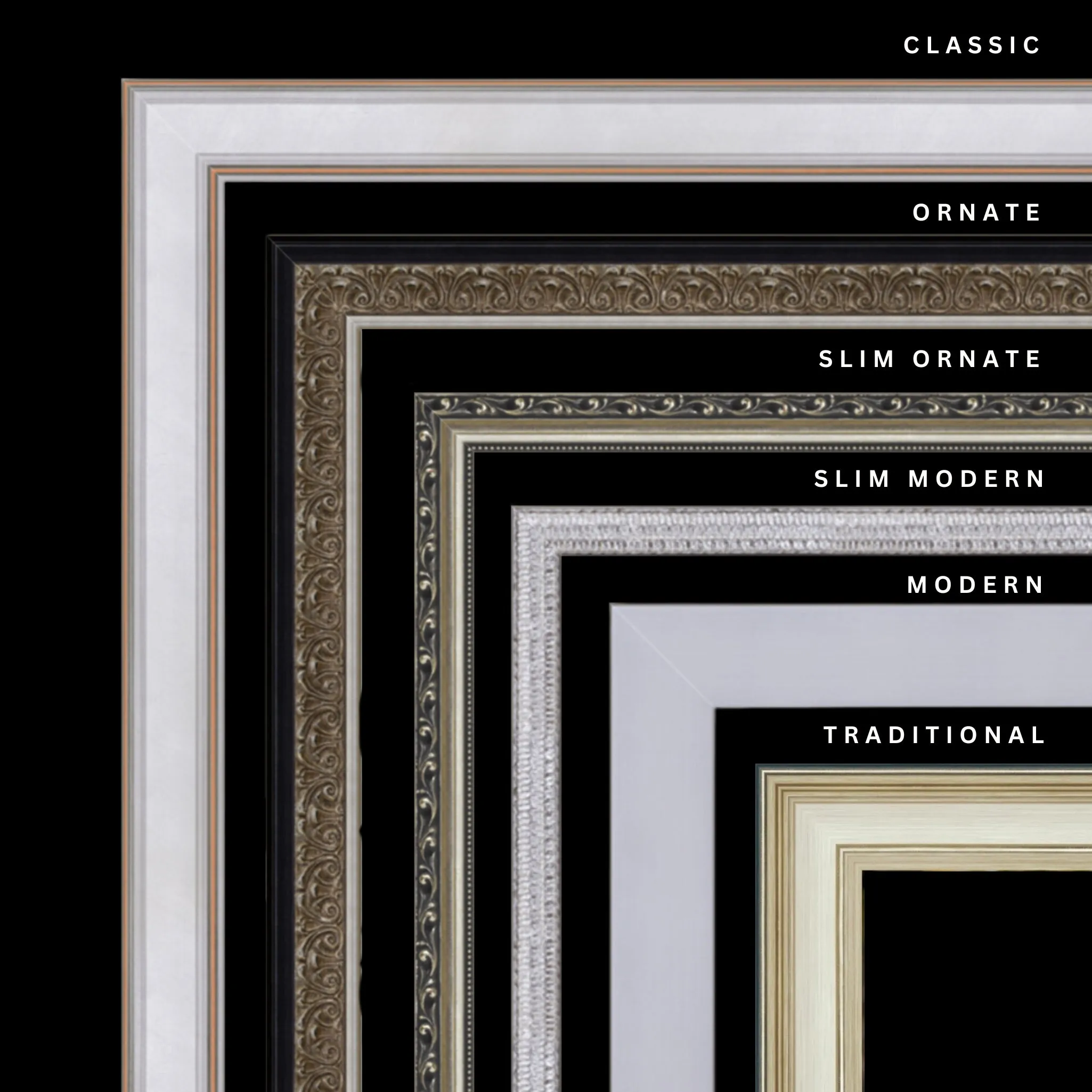 Silver 26x40 Picture Frame Ornate Traditional Classic Antique
