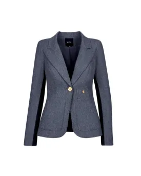 Smythe Patch Pocket Tux Black Stripe Blazer