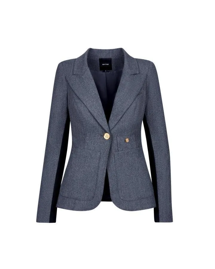 Smythe Patch Pocket Tux Black Stripe Blazer