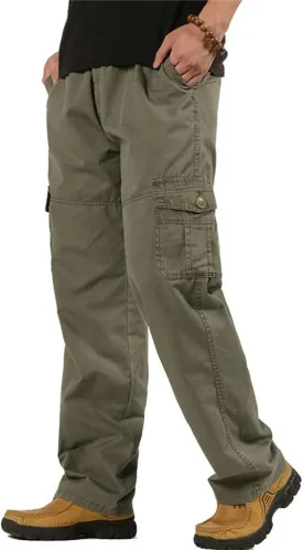 Sweatpant for Men Full Elastic Waist Pull-On Cargo Pants Lightweight Casual Trousers Workwear
