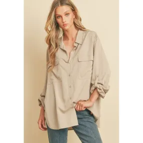 Tencel Oversized Button Down