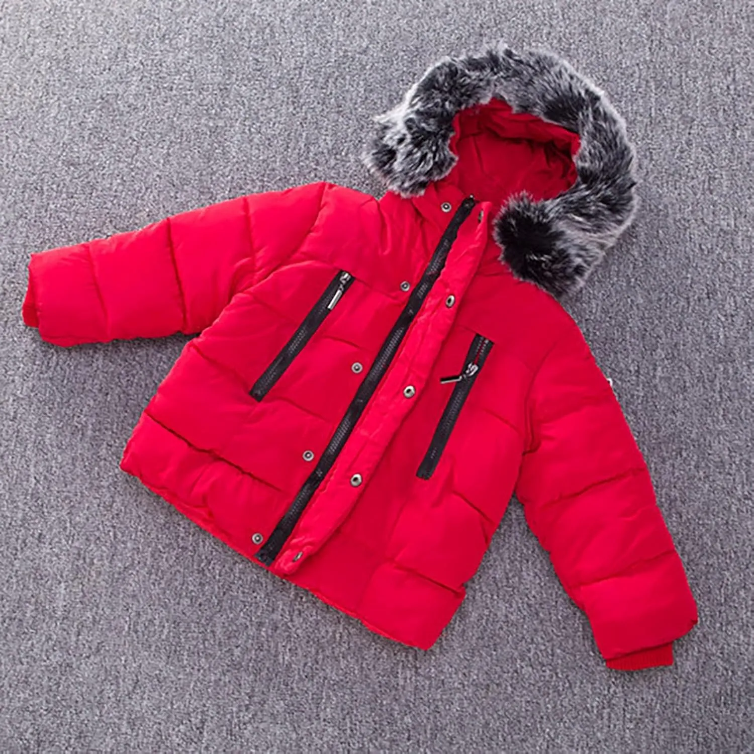 Toddler Baby Hooded Down Jacket Boys Girls Kids Thicken Warm Winter Coat Outerwear Parka Padded Jacket Hoods Down