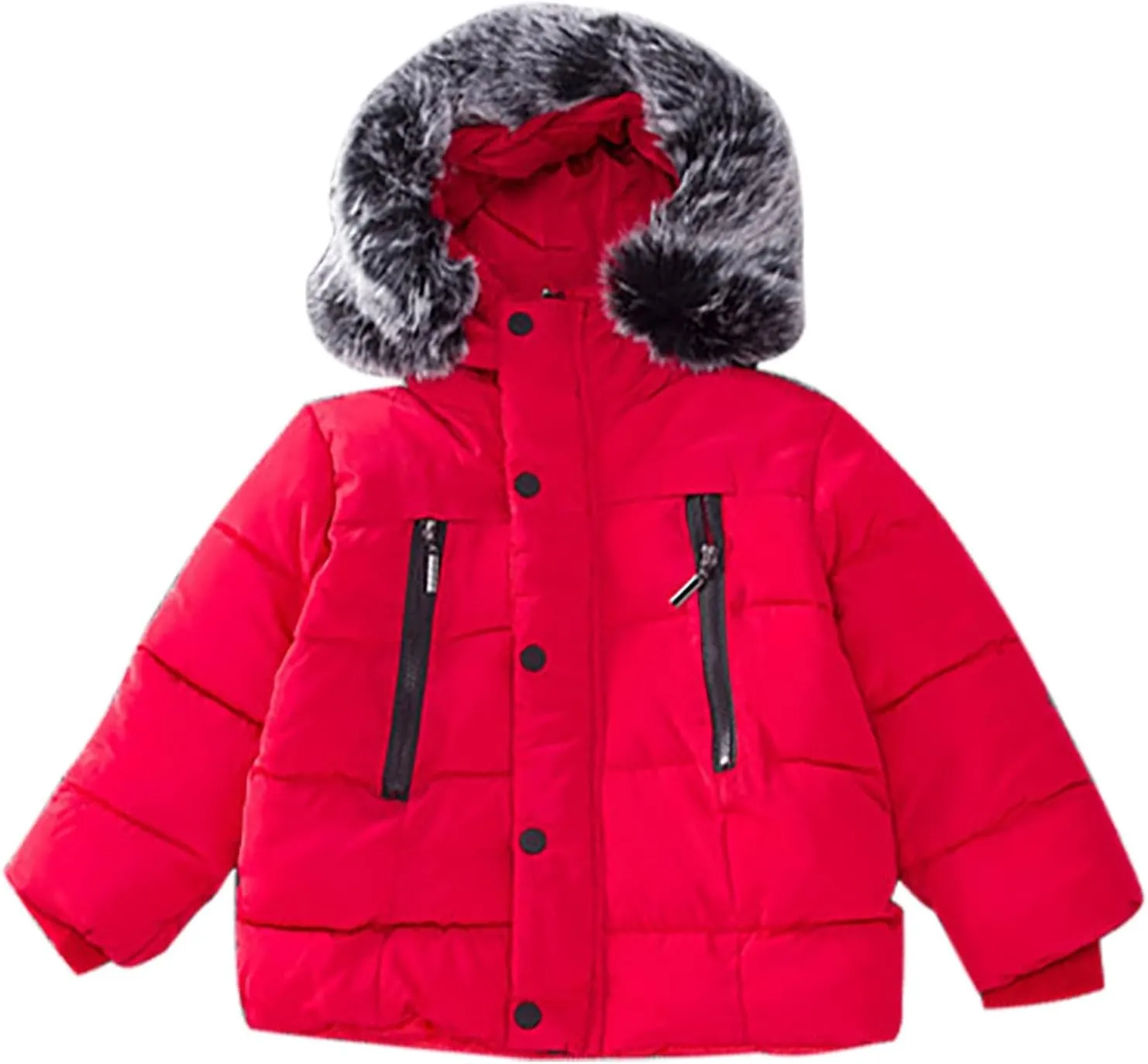 Toddler Baby Hooded Down Jacket Boys Girls Kids Thicken Warm Winter Coat Outerwear Parka Padded Jacket Hoods Down