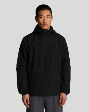 Tonal Eagle Zip Through Hooded Jacket