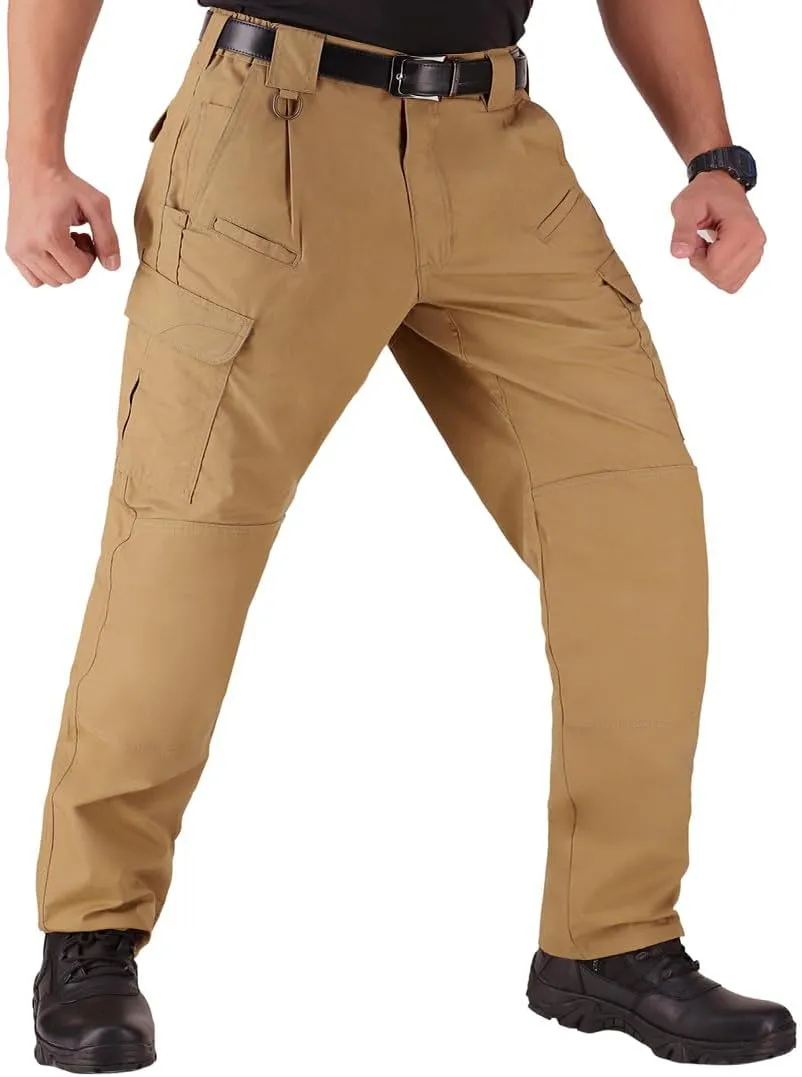 WHITEDUCK Men's Tactical Pants Ripstop Stretch Water Resistant with 13 Pockets Cargo Work Pants- Military Hiking Outdoor