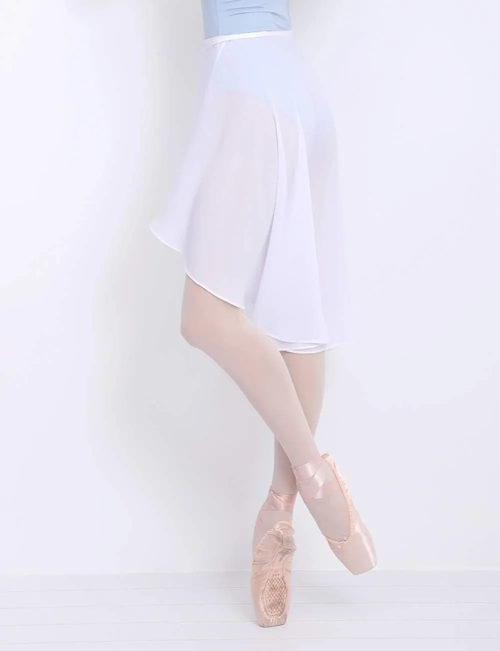Women Ballet Wrap Skirt Ladies Irregular Mid-Length Sheer Dance Skirts
