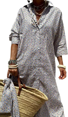 Women Button Down Striped Shirt Maxi Dress Casual Lapel 3/4 Sleeve Belted Loose Vacation Long Dresses